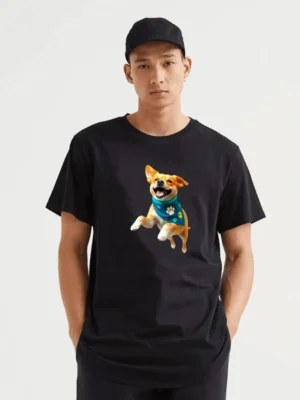A Cheerful Puppy With Wide Eyes And A Shining Smile Flixpew T-Shirt
