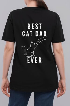 Best Cat Dad Ever Shirt Cat Daddy Paw Fist Bump Meow Cat Woman T-Shirt