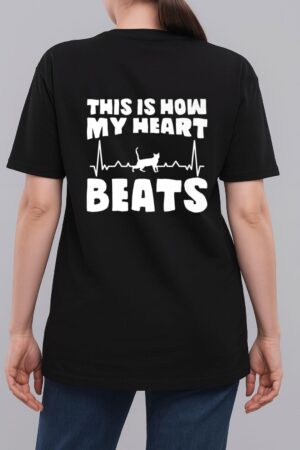 Best Cat Dad This Is How My Heart Beats Kitty Christmas Mom Woman T-Shirt