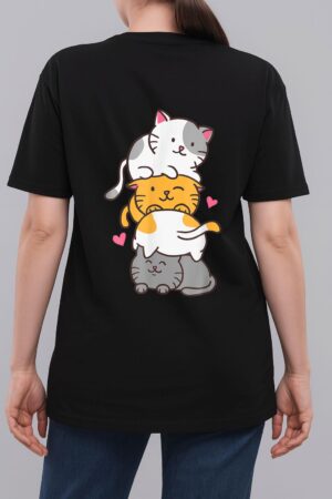 Cat Cats Cute Kitty Pile Anime Kawaii Neko Gift Woman T-Shirt