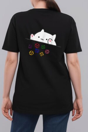 Cat Throwing Dice Tabletop Games Cute Kawaii Animal Lover Woman T-Shirt