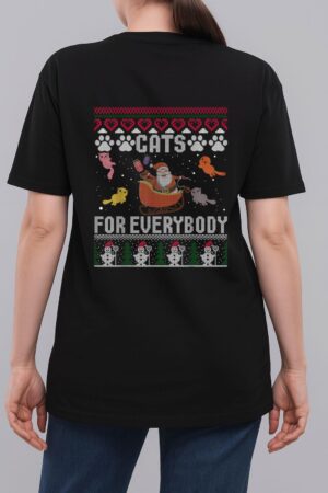 Cats For Everybody Christmas Cute Cat Lover Woman T-Shirt