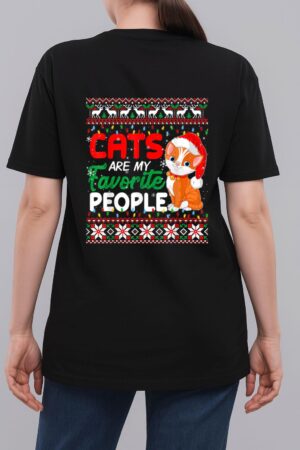 Christmas Cat  - Cats Are My Favorite People Woman T-Shirt
