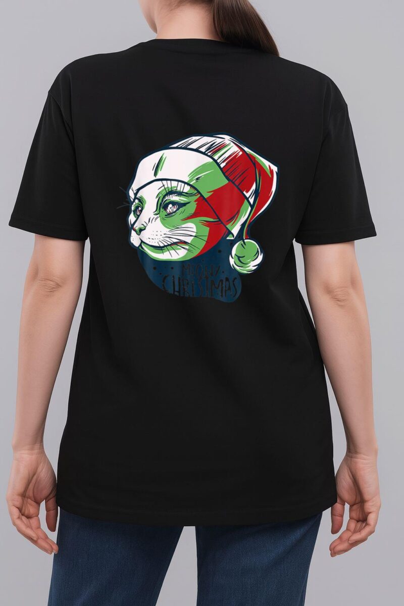 Christmask Cat Meowy Catmas Funny Men Women Ee Gift Woman T-Shirt