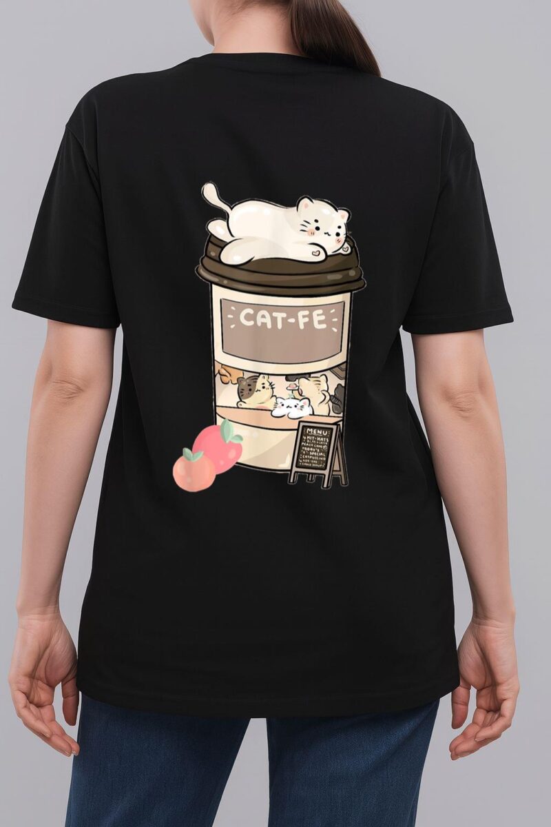 Cute Cat Cafe, Kawaii Cat Coffee, Anime Neko Kitty, Cat Puns Woman T-Shirt