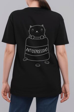Cute Cat Drawing Cat Antidepressant Woman T-Shirt