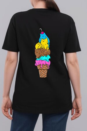 Cute Cat Ice Cream  - Kitty Cat Dessert Woman T-Shirt