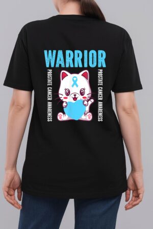 Cute Cat Warrior Prostate Cancer Awareness For Men And Women Woman T-Shirt