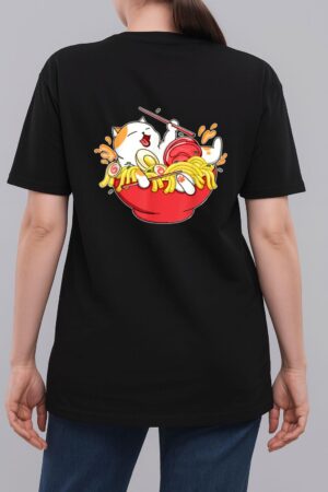 Cute Ramen and Cats Funny Anime Noodle Japanese Gift Girls Woman T-Shirt