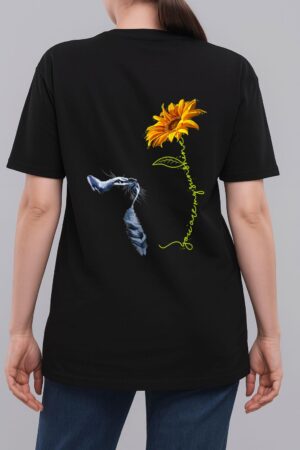 Cute Sunshine Cat T-Shirt you are my Black Cats Lover Woman T-Shirt
