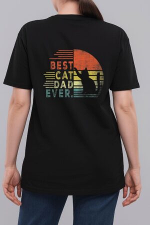 Father's Day Cat Daddy gifts 2022, Vintage Best Cat Dad Ever Woman T-Shirt