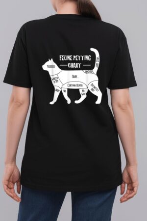 Feline Petting Chart Cat Apparel Woman T-Shirt