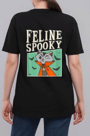 Feline Spooky Halloween Cat Owner Costume Woman T-Shirt
