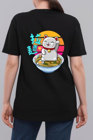 Fortune Cat Ramen Kawaii Maneki Neko Woman T-Shirt