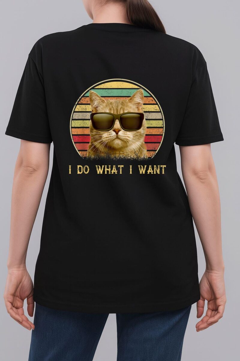 Funny Cat lovers gifts Vintage i do what i want cat Woman T-Shirt