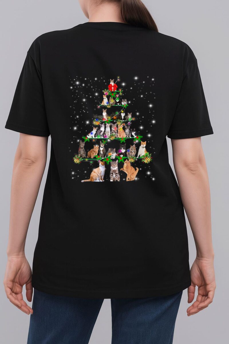Funny Cats Christmas Ree Ee Ornament Decor Cat Lover Woman T-Shirt