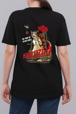 Funny Mecha Catzilla Cat Costume Halloween Woman T-Shirt