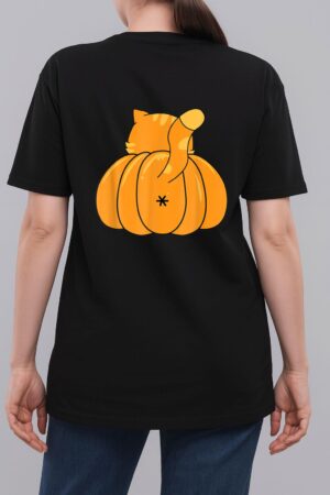 Funny Pumpkin Cat Btt Halloween Ee Woman T-Shirt