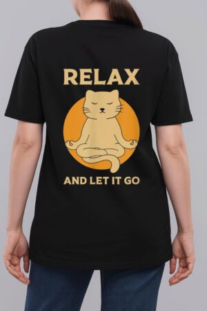 Funny cat Graphic Yoga Zen Meditation Woman T-Shirt