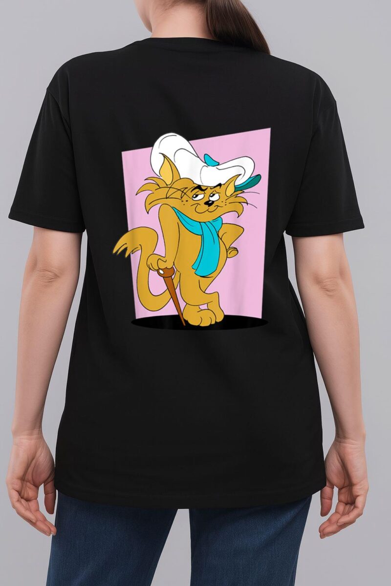 Graphic A Cat Seem Fat And Hat So Cute Adventures Cartoon Woman T-Shirt