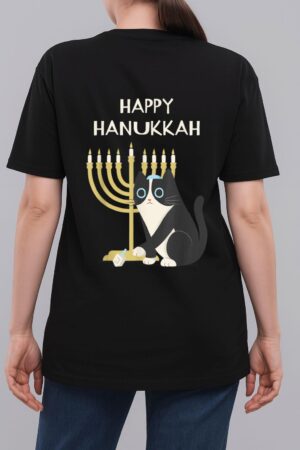 Happy Hanukkah Cat  Hanukkah Woman T-Shirt