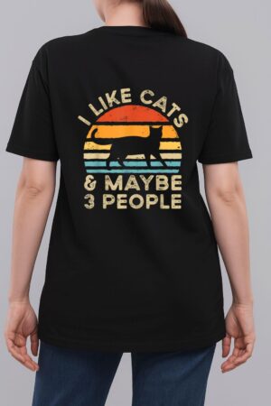 I Like Cats And Maybe 3 People Woman T-Shirt