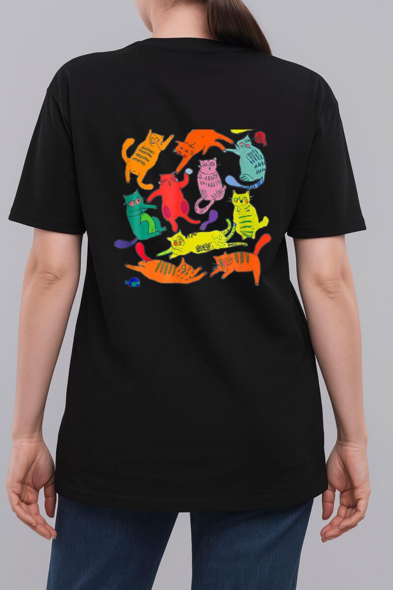 Just A Girl Who Loves Cats Cute Cat Lover Ee Multicolor Woman T-Shirt