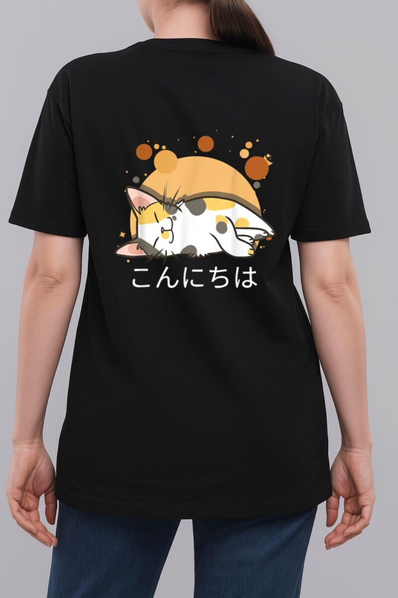 Kawaii Cat Anime Japanese Gift Official nager Woman T-Shirt