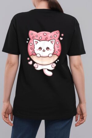 Kawaii Cat Donut Anime Lover Otaku Woman T-Shirt