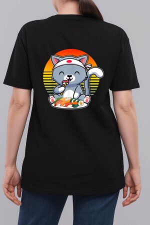 Kawaii Cat Otaku Japanese Sushi Gift Girls Official nager Woman T-Shirt