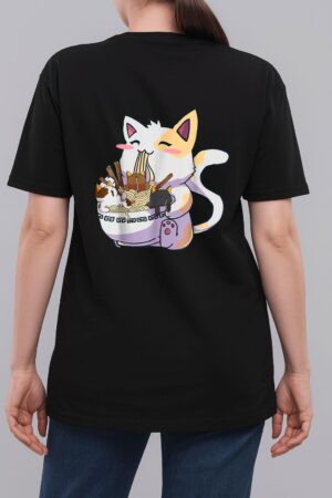 Kawaii Neko Cat Ramen Bowl Anime Japanese Noodles Woman T-Shirt