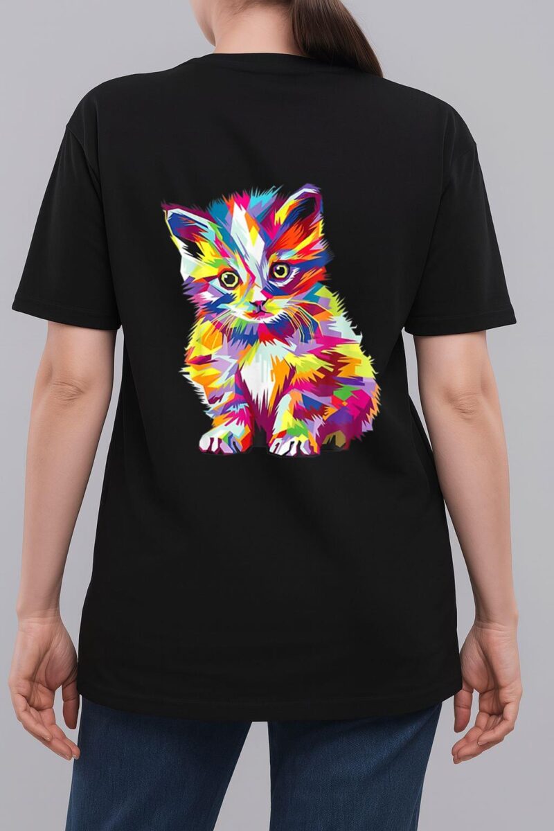 Kitten Colorful Art Gifts Cute Cat Gift For Kitten Lovers Woman T-Shirt
