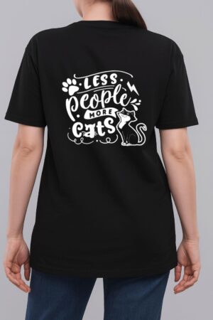 Less People More Cats Anti Social Cat Lover Gift Woman T-Shirt