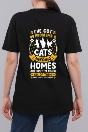 Love Foster Adopt Cat Adoption Quotes Animal Rescue Cat Woman T-Shirt
