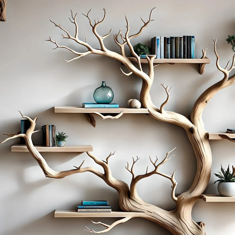 Book tree indoor decorative tree living room decoration children's room decoration monolithic tree-shaped bookshelf - Image 3