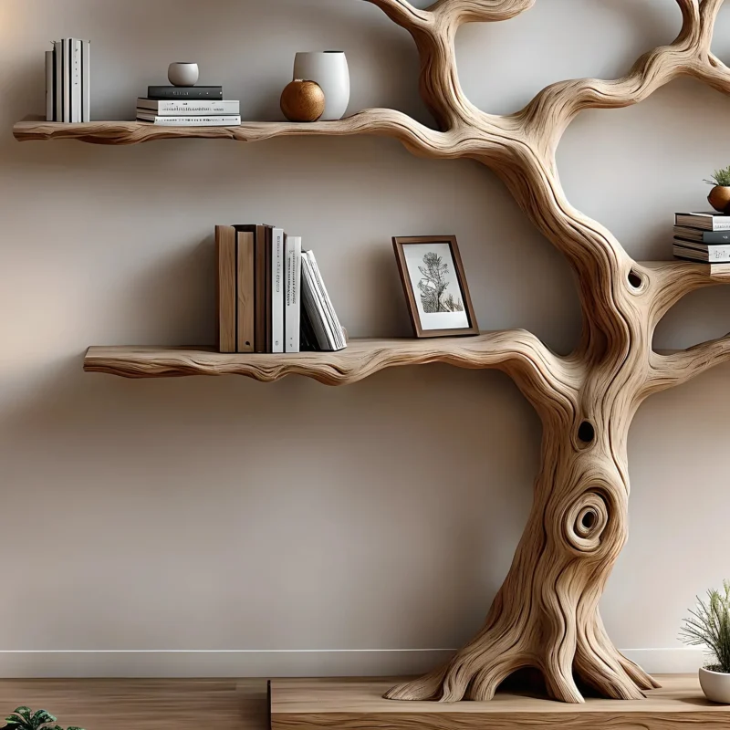 bookshelf wall decoration living room decoration children's room decoration tree-shaped shelf - Image 2