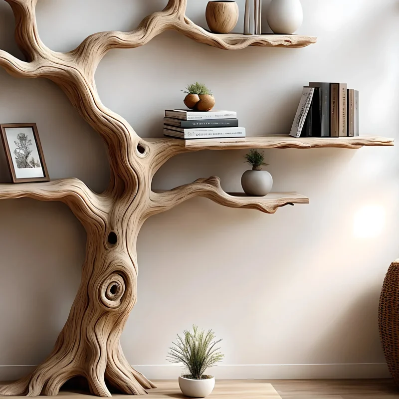 bookshelf wall decoration living room decoration children's room decoration tree-shaped shelf - Image 3