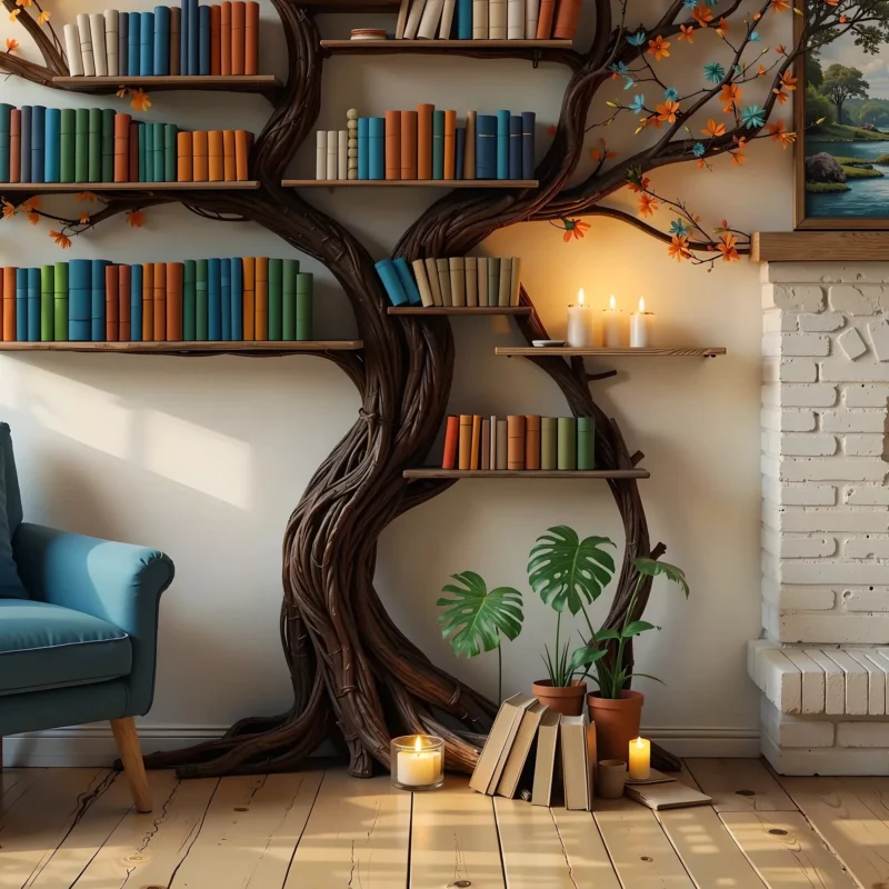 Custom Tree Bookcase, Designed for Nature-Inspired Homes - Image 2