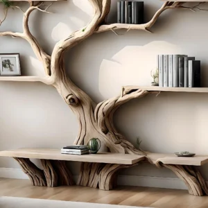 Custom tree bookshelf, office bookshelf
