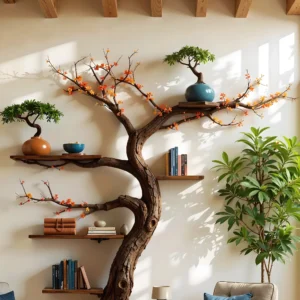 Handcrafted Tree Bookshelf, Bringing Nature Indoors