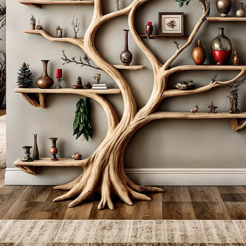 Handmade bookshelf 100% natural wood, nursery decoration, baby room decoration, bookcase