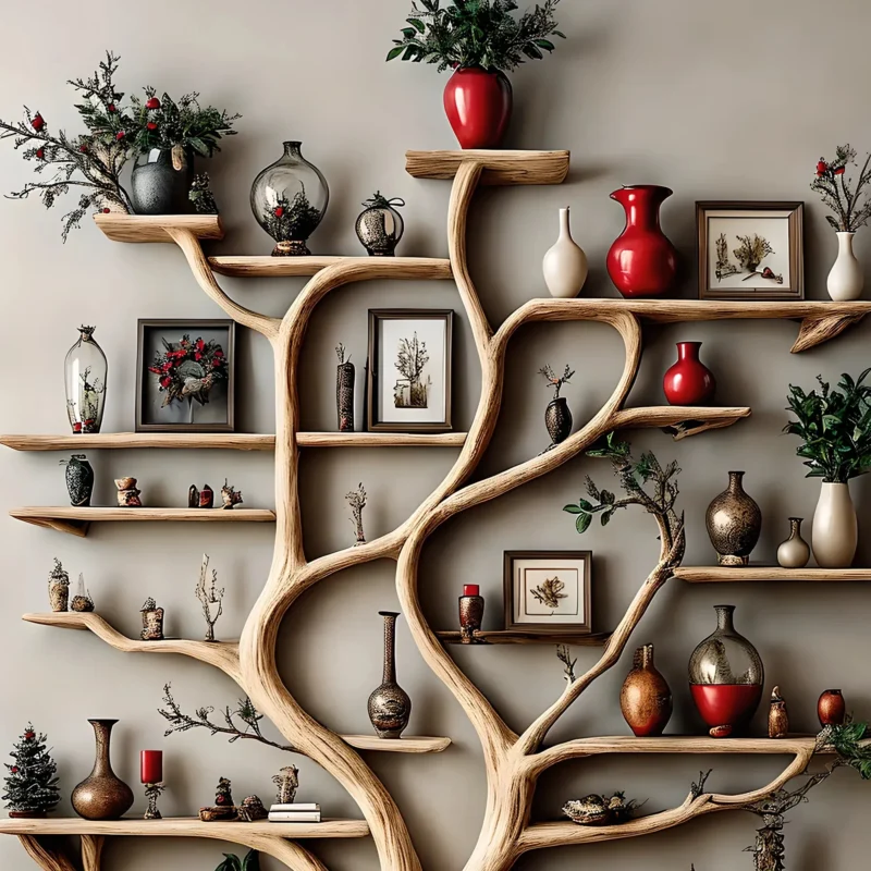 Handmade bookshelf 100% natural wood, nursery decoration, baby room decoration, bookcase - Image 2