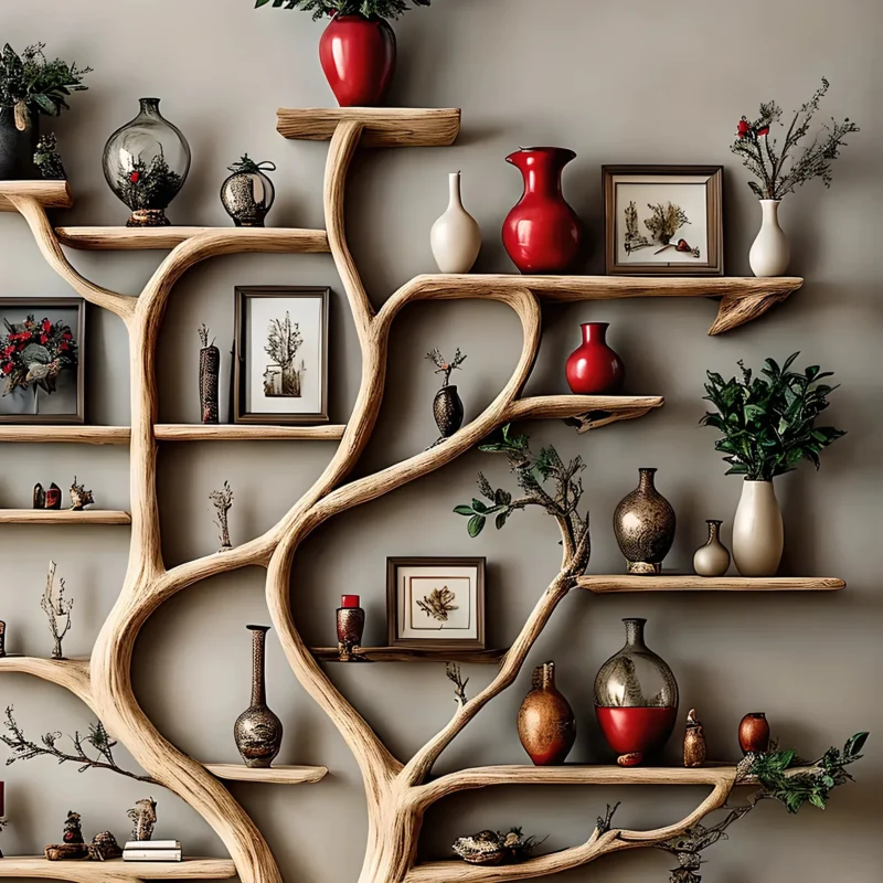 Handmade bookshelf 100% natural wood, nursery decoration, baby room decoration, bookcase - Image 3