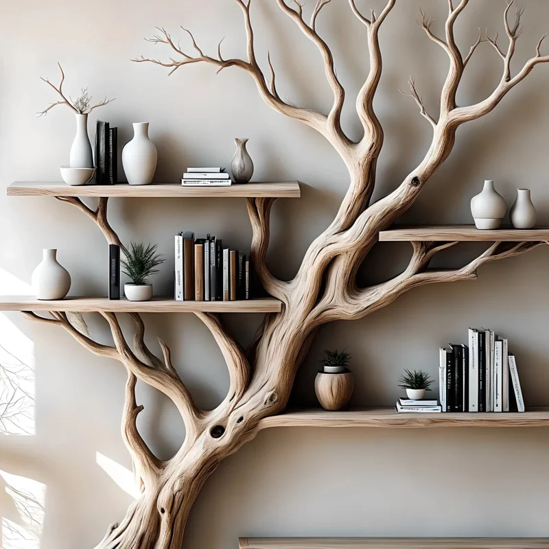 Handmade BOOKSHELF, children's room bookshelf, home decoration shelf, solid wood, aged wood