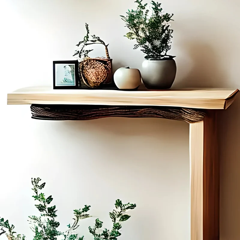 Handmade natural wooden tree branch bookshelf, children's room bookshelf, gift - Image 2