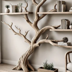 Handmade Pine Wood Bookshelf, Stylish Nursery & Baby Room Decor, Durable Bookcase