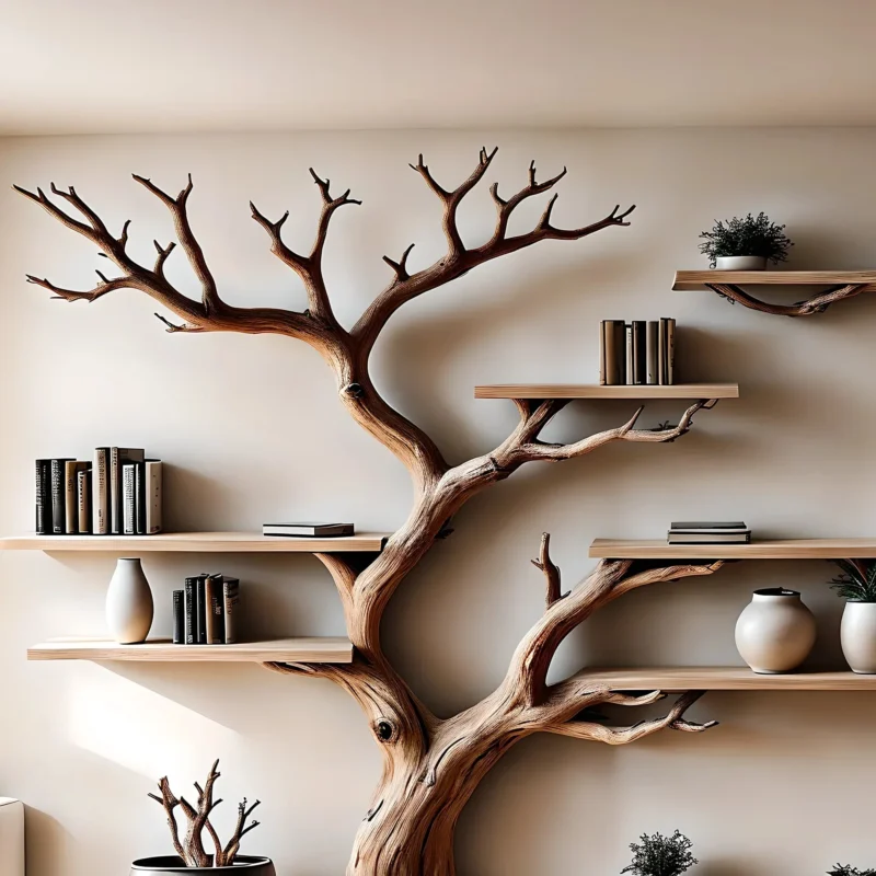 Perennial wooden bookshelf, solid wood bookshelf, office decoration bookshelf, home decoration - Image 2