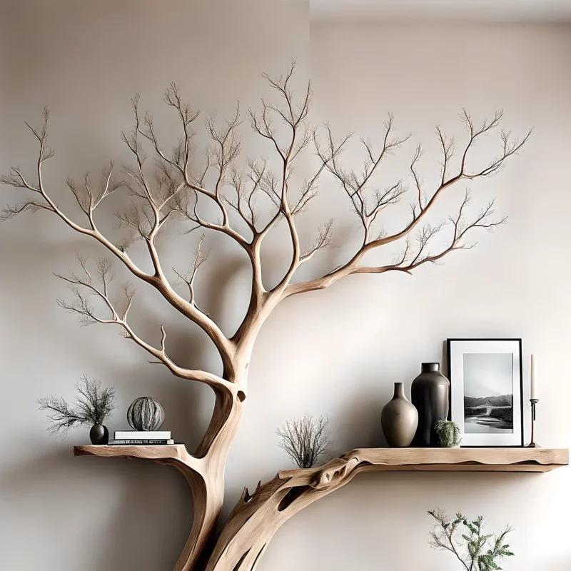 Reading table, living room decoration table, tree-shaped tea table - Image 2