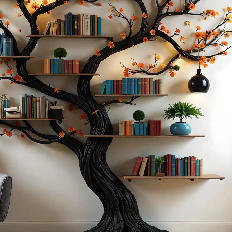 Scandinavian Tree Bookcase, Simple, Sleek & Modern - Image 2