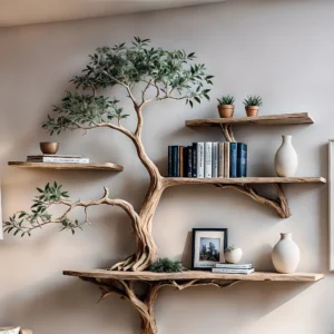 Solid Wood Bookshelf with Built-in Reading Table, Functional and Stylish Home Decor